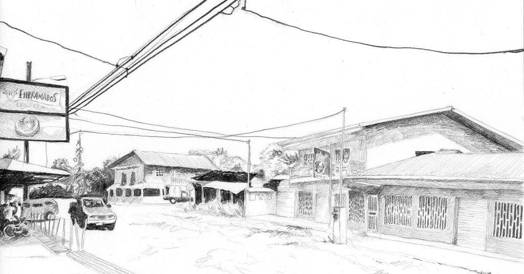 Dessin noir & blanc crayon